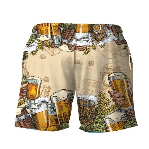 Gearhumans 3D Beer Custom Men Short GS06072118 Hawai Shirt