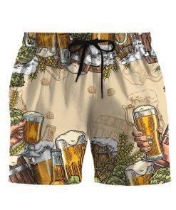 Gearhumans 3D Beer Custom Men Short GS06072118 Hawai Shirt Hawai Shirt S 