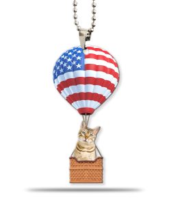 Gearhumans 3D Bengal Cat In Hot Air Balloon Custom Car Hanging GW10062117 Car Hanging Car Hanging/1 Pack 