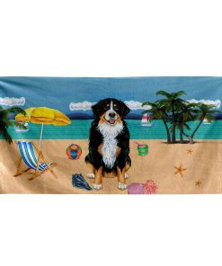 Gearhumans 3D Bernese Mountain Dog Custom Beach Towel GW1105213 Towel Towel 60''x30'' 