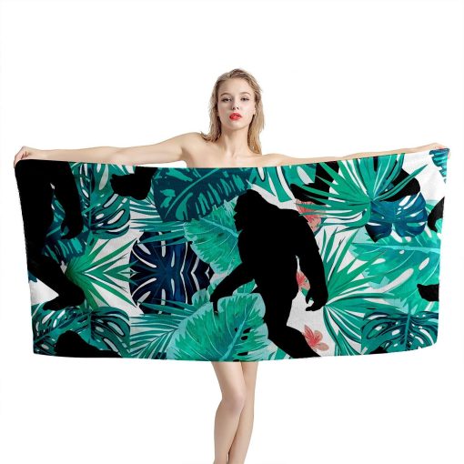 Gearhumans 3D Bigfoot Tropical Beach Towel ZK1905212 Towel