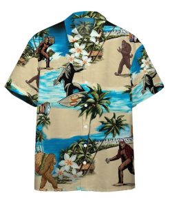 Gearhumans 3D Bigfoot Vacation Custom Name Hawaii Shirt ZB16034 Hawai Shirt Short Sleeve Shirt S 