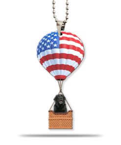 Gearhumans 3D Black Labrador Retriever In Hot Air Balloon Custom Car Hanging GW27052115 Car Hanging Car Hanging/1 Pack