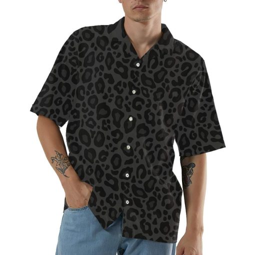 Gearhumans 3D Black Leopard Hawaii Shirt ZK1705218 Hawai Shirt
