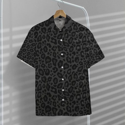 Gearhumans 3D Black Leopard Hawaii Shirt ZK1705218 Hawai Shirt
