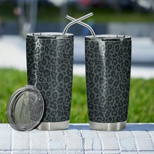 Gearhumans 3D Black Leopard Tumbler ZK1705217 Tumbler