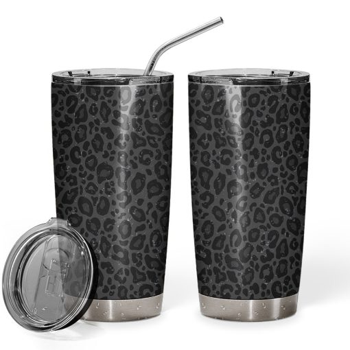 Gearhumans 3D Black Leopard Tumbler ZK1705217 Tumbler