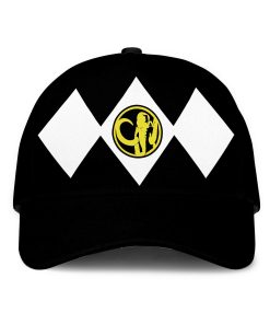 Gearhumans 3D Black Mighty Morphin Power Rangers Custom Name Cap GW020413 Cap Cap