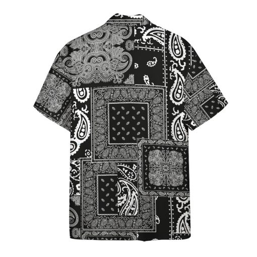 Gearhumans 3D Black Multiple Paisley Bandanas Hawaii Shirt ZK0705218 Hawai Shirt
