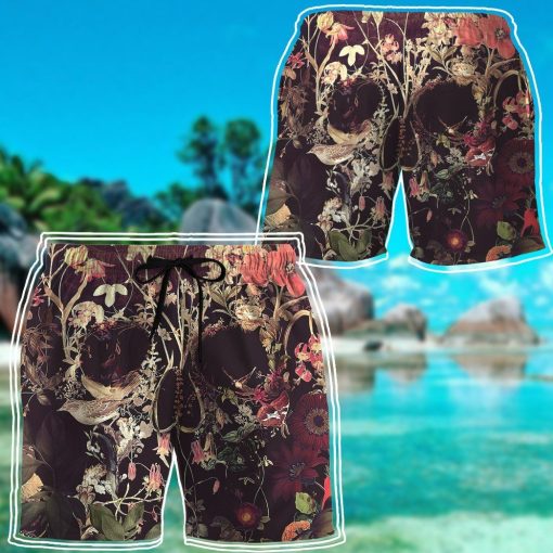 Gearhumans 3D Bloom Skull Custom Hawaii Shirt GS14052133 Hawai Shirt