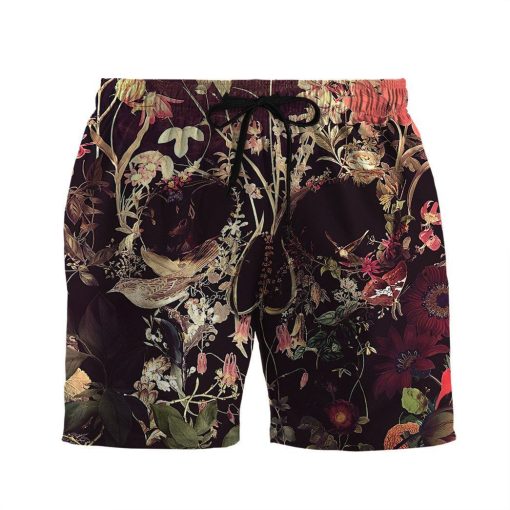Gearhumans 3D Bloom Skull Custom Hawaii Shirt GS14052133 Hawai Shirt Men Shorts S