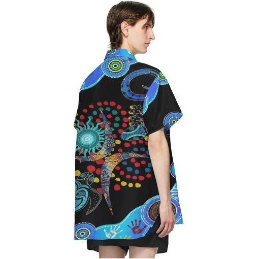 Gearhumans 3D Blue Turtle Lizard Hawaii Shirt ZK13045 Hawai Shirt