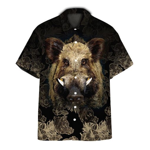 Gearhumans 3D Boar Hawaii shirt ZZ29032 Hawai Shirt Short Sleeve Shirt S