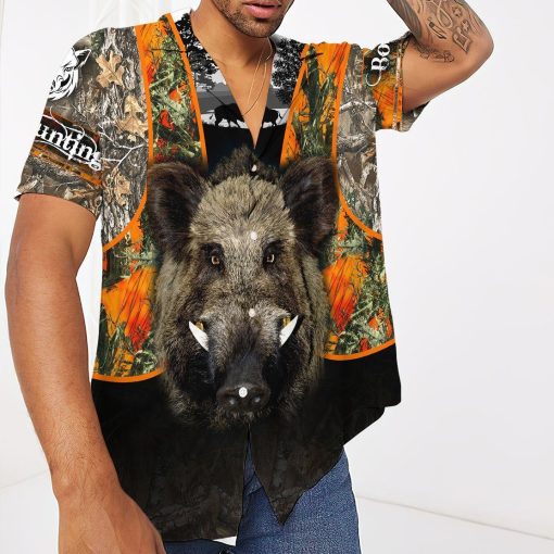 Gearhumans 3D Boar Hunting Hawaii Shirt ZB180310 Hawai Shirt