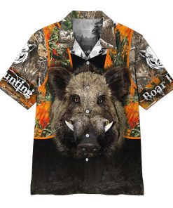 Gearhumans 3D Boar Hunting Hawaii Shirt ZB180310 Hawai Shirt Short Sleeve Shirt S 