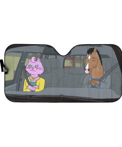 gearhumans 3D BoJack Horseman Custom Car Auto Sunshade GL27072 Auto Sunshade 57''x27.5'' 