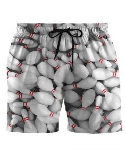Gearhumans 3D Bowling Pins Custom Beach Shorts Swim Trunks GS1205213 Men Shorts Men Shorts S 