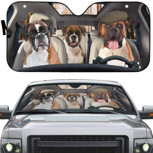 gearhumans 3D Boxer Custom Car Auto Sunshade GL20071 Auto Sunshade