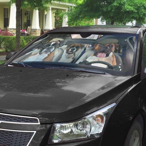 gearhumans 3D Boxer Custom Car Auto Sunshade GL20071 Auto Sunshade