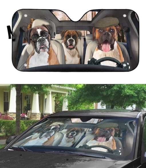 gearhumans 3D Boxer Custom Car Auto Sunshade GL20071 Auto Sunshade