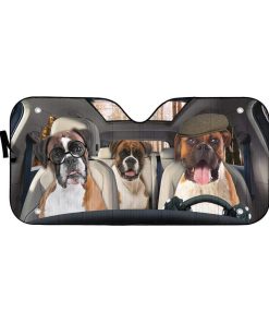 gearhumans 3D Boxer Custom Car Auto Sunshade GL20071 Auto Sunshade 57''x27.5'' 