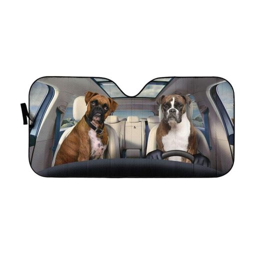 Gearhumans 3D Boxer Custom Sunshade 6 gearhumans 3D Boxer Custom Sunshade GS19067 Auto Sunshade 57''x27.5''