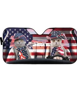 gearhumans 3D British Shorthair Cat Custom Car Auto Sunshade GV02065 Auto Sunshade 57''x27.5'' 