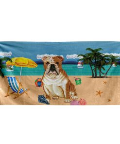 Gearhumans 3D Bulldog Custom Beach Towel GW11052113 Towel Towel 60''x30'' 