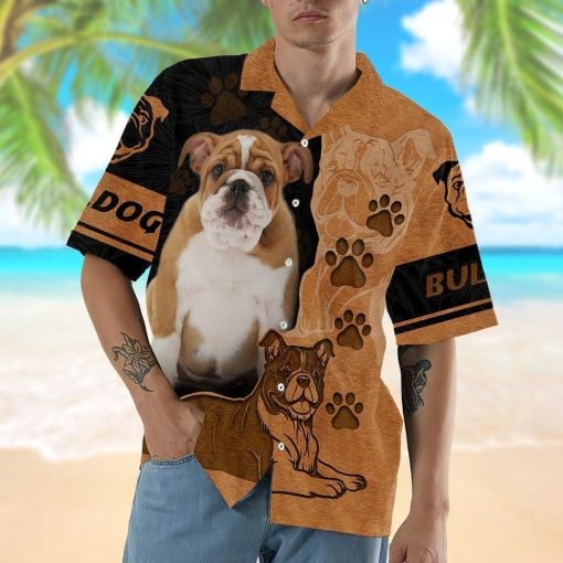Gearhumans 3D Bulldog Hawaii Shirt ZZ09045 Hawai Shirt