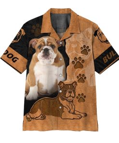 Gearhumans 3D Bulldog Hawaii Shirt ZZ09045 Hawai Shirt Short Sleeve Shirt S 