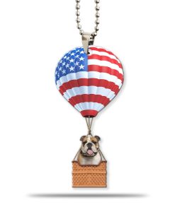 Gearhumans 3D Bulldog In Hot Air Balloon Custom Car Hanging GW2605216 Car Hanging Car Hanging/1 Pack 