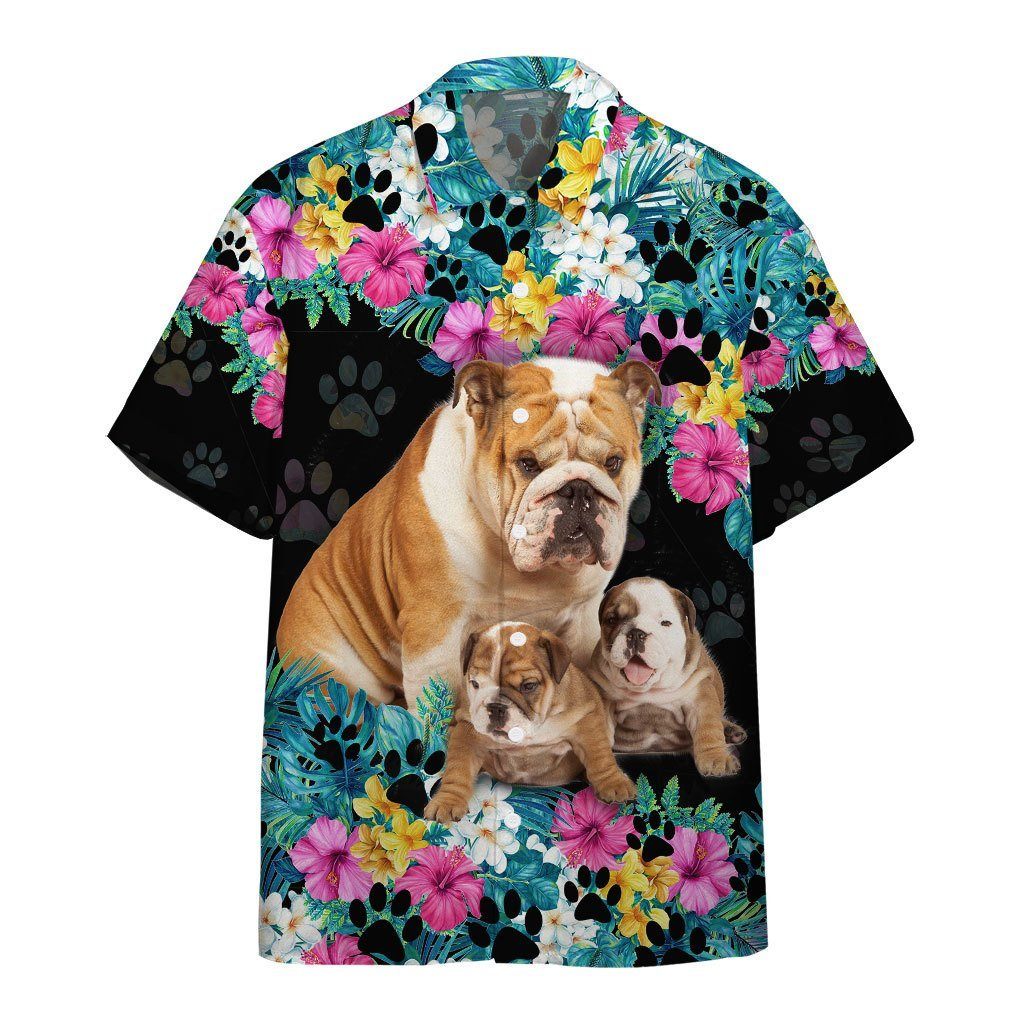 Gearhumans 3D Bulldog Mother Day Hawaii Shirt 1 Gearhumans 3D Bulldog Mother Day Hawaii Shirt ZZ01046 Hawai Shirt Short Sleeve Shirt S