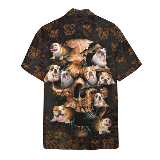 Gearhumans 3D Bulldog Skull Hawaii Shirt ZZ07042 Hawai Shirt