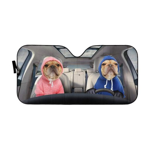 gearhumans 3D Bulldogs Custom Car Auto Sunshade GV050615 Auto Sunshade 57''x27.5''