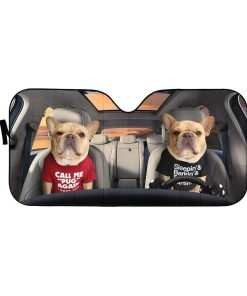 gearhumans 3D Call Me Pug Again Bulldog Custom Car Auto Sunshade GV120616 Auto Sunshade 57''x27.5'' 