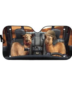 gearhumans 3D Camel Custom Car Auto Sunshade GS06074 Auto Sunshade 57''x27.5'' 