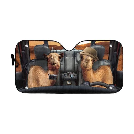 gearhumans 3D Camel Custom Car Auto Sunshade GS06074 Auto Sunshade 57''x27.5''