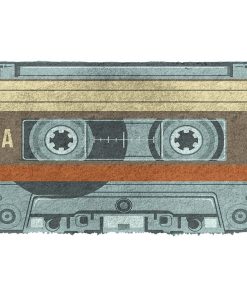 Gearhumans 3D Cassette Tape Doormat ZK1106212 Doormat Doormat S(15,8inchx23,6inch) 