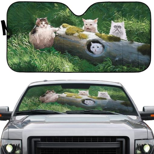 gearhumans 3D Cat Car Auto Sunshade GH21055 Auto Sunshade