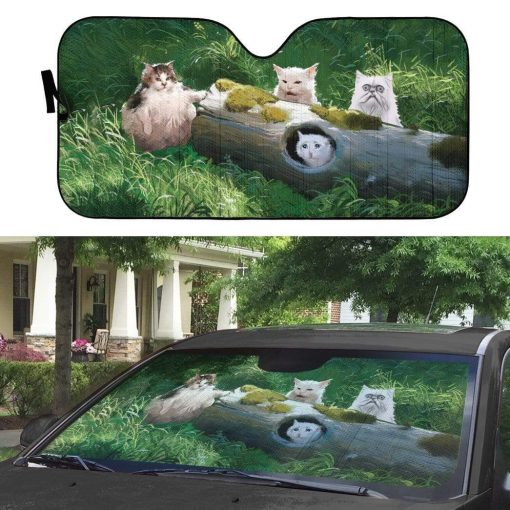 gearhumans 3D Cat Car Auto Sunshade GH21055 Auto Sunshade