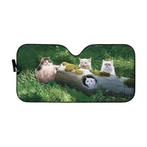 gearhumans 3D Cat Car Auto Sunshade GH21055 Auto Sunshade 57''x27.5''