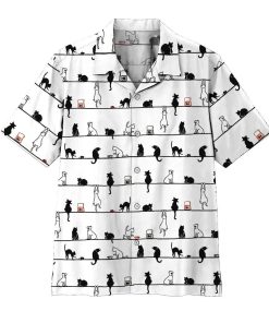 Gearhumans 3D Cat Hawaii Shirt ZZ0505211 Hawai Shirt Short Sleeve Shirt S 