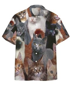 Gearhumans 3D Cats Custom Short Sleeve Shirt GO06052116 Hawai Shirt Short Sleeve Shirt S 