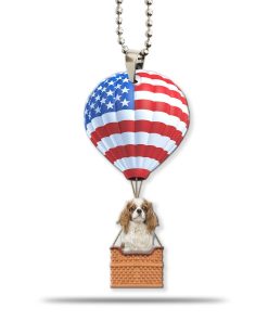 Gearhumans 3D Cavalier King Charles Spaniel Dog In Hot Air Balloon Custom Car Hanging GW2705214 Car Hanging Car Hanging/1 Pack 