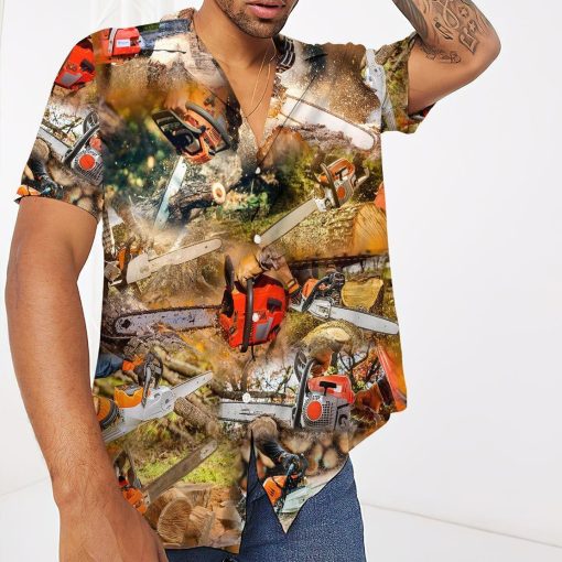 Gearhumans 3D Chainsaw Hawaii Shirt ZZ08043 Hawai Shirt
