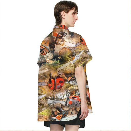 Gearhumans 3D Chainsaw Hawaii Shirt ZZ08043 Hawai Shirt