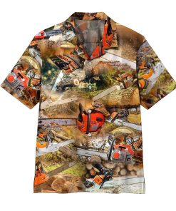 Gearhumans 3D Chainsaw Hawaii Shirt ZZ08043 Hawai Shirt Short Sleeve Shirt S 