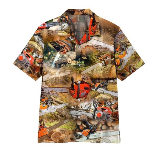 Gearhumans 3D Chainsaw Hawaii Shirt ZZ08043 Hawai Shirt Short Sleeve Shirt S