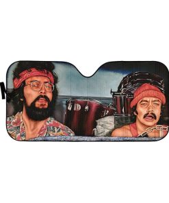 gearhumans 3D CHEECH AND CHONG Custom Car Auto Sunshade GL030821 Auto Sunshade 57''x27.5'' 