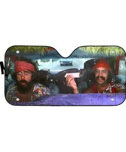 gearhumans 3D Cheech And Chong Up In Smoke Custom Car Auto Sunshade GS210715 Auto Sunshade 57''x27.5'' 